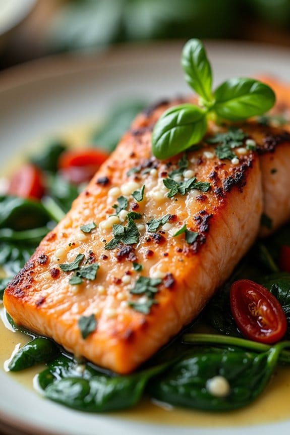 creamy tuscan salmon dish