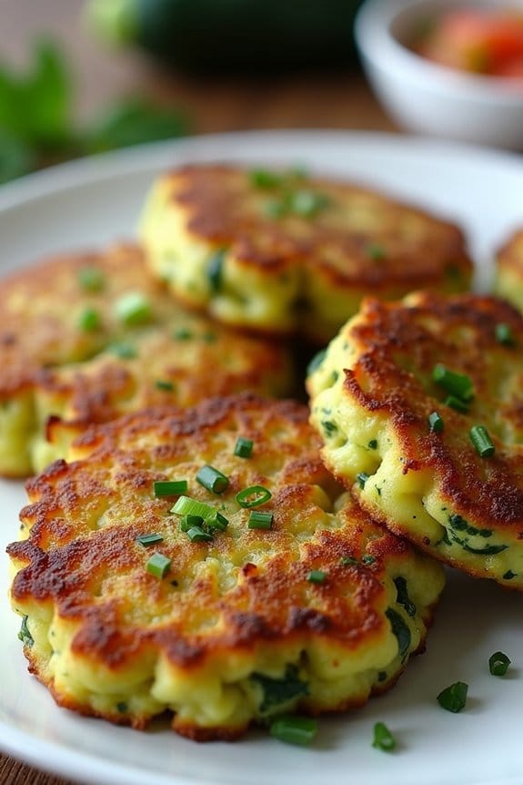 crispy gluten free zucchini fritters