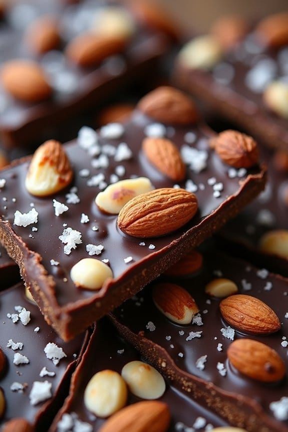 dark chocolate almond bark