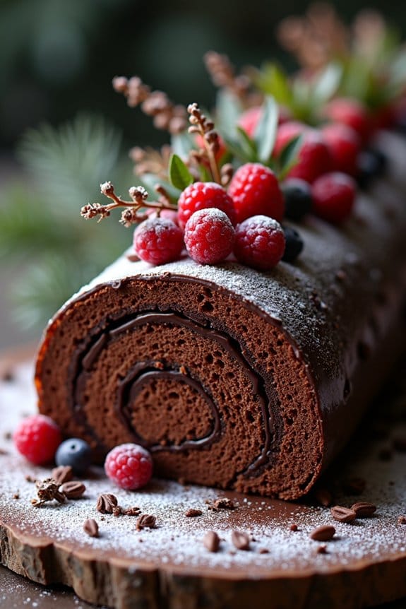 decadent chocolate yule log
