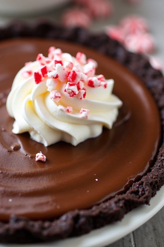 decadent holiday chocolate pie