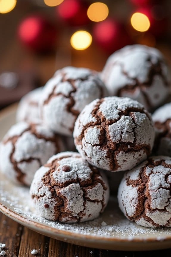 double chocolate snowball cookies