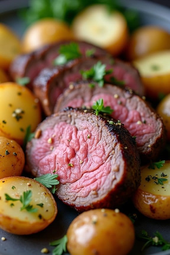 elegant beef and potatoes