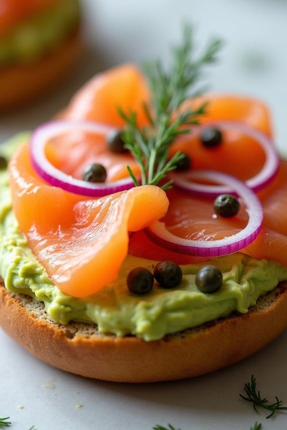 elegant christmas breakfast bagels