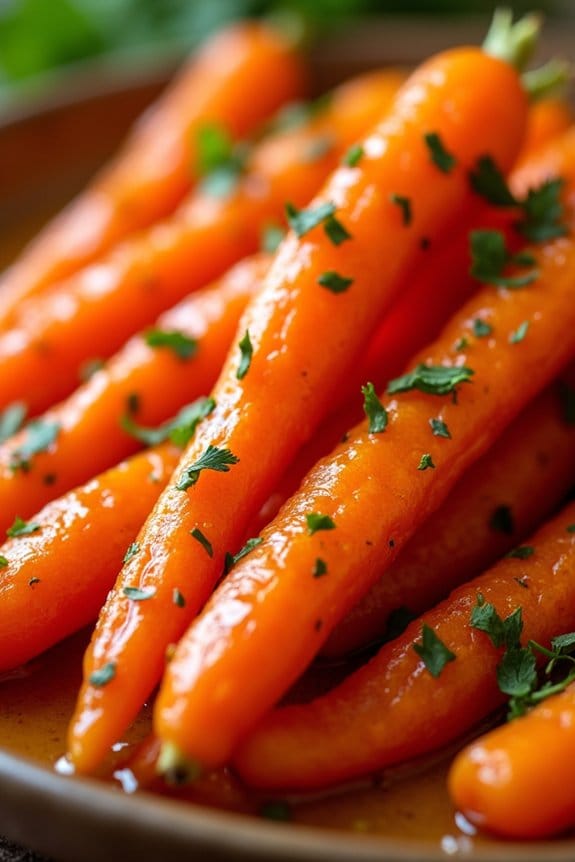 elegant honey glazed carrots