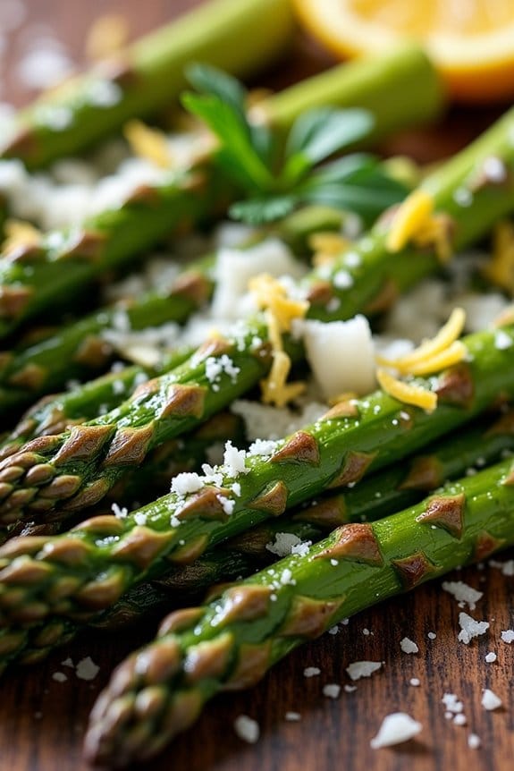 elegant parmesan lemon asparagus
