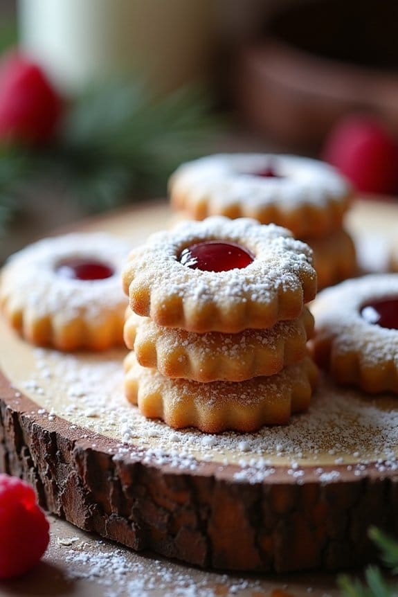 elegant raspberry almond cookies