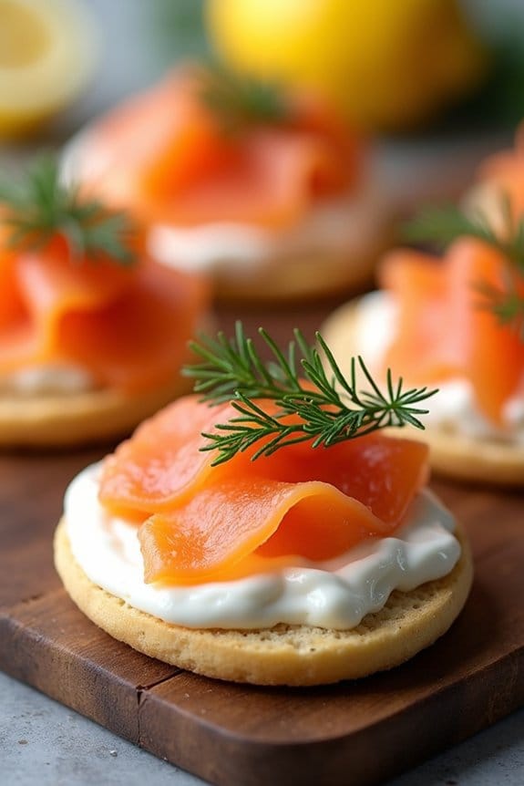 elegant smoked salmon bites