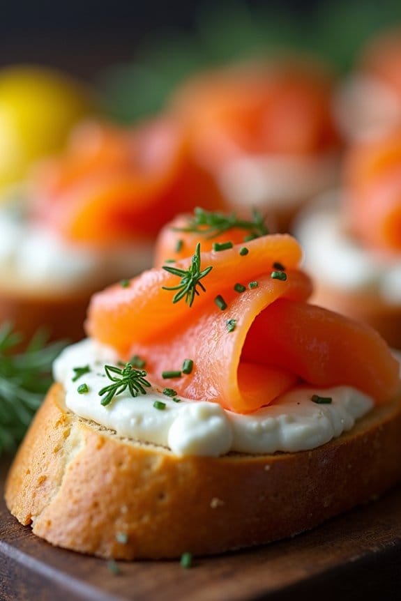 elegant smoked salmon canap s