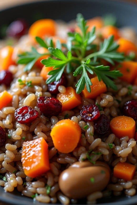 elegant vegan holiday pilaf