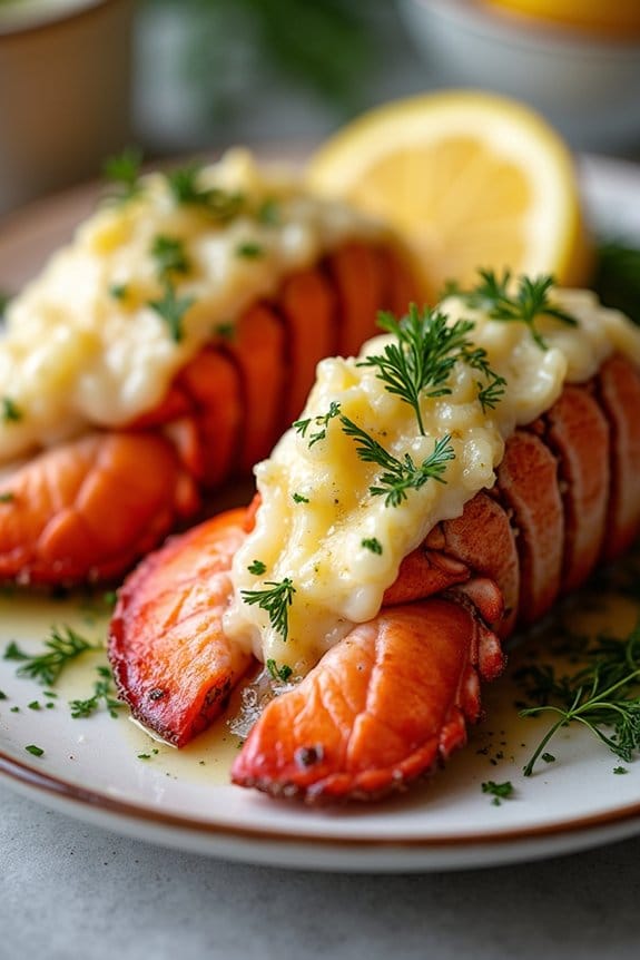 exquisite baked lobster tails