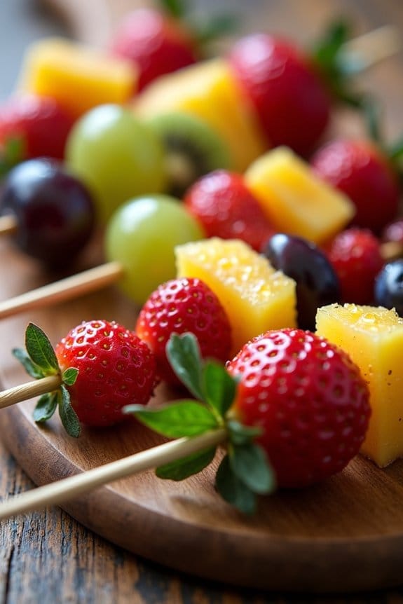 festive and healthy fruit skewers