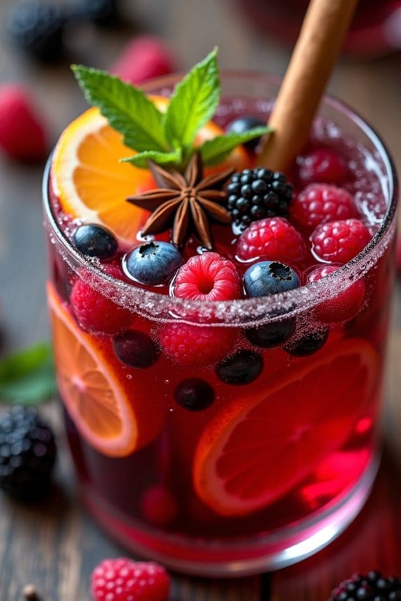 festive berry mocktail delight