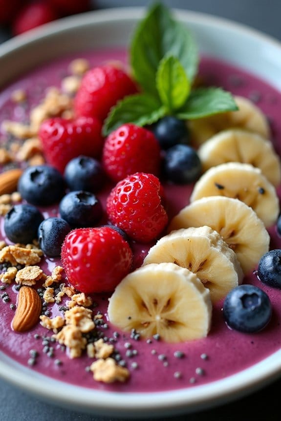 festive berry smoothie bowl