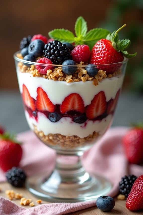 festive berry yogurt parfait