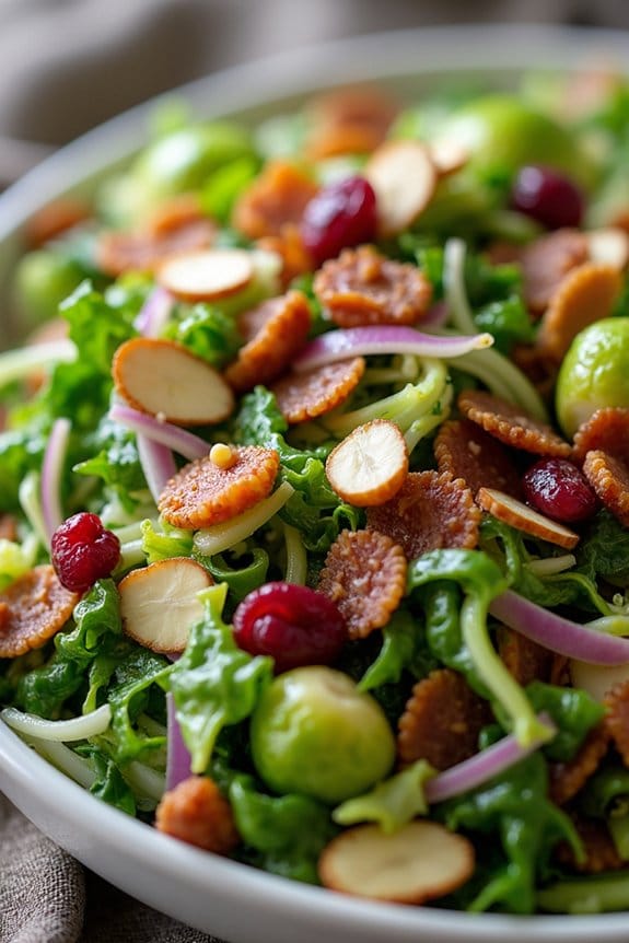 festive brussels sprouts slaw
