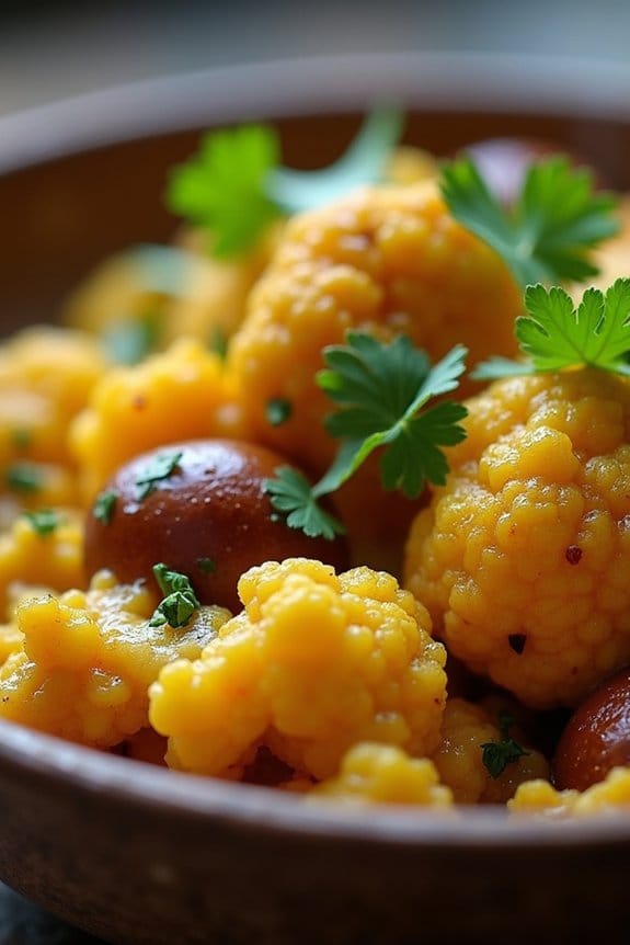 festive cauliflower chestnut curry