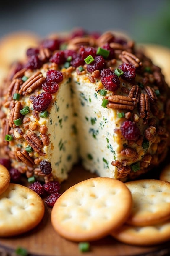 festive cheese ball appetizer