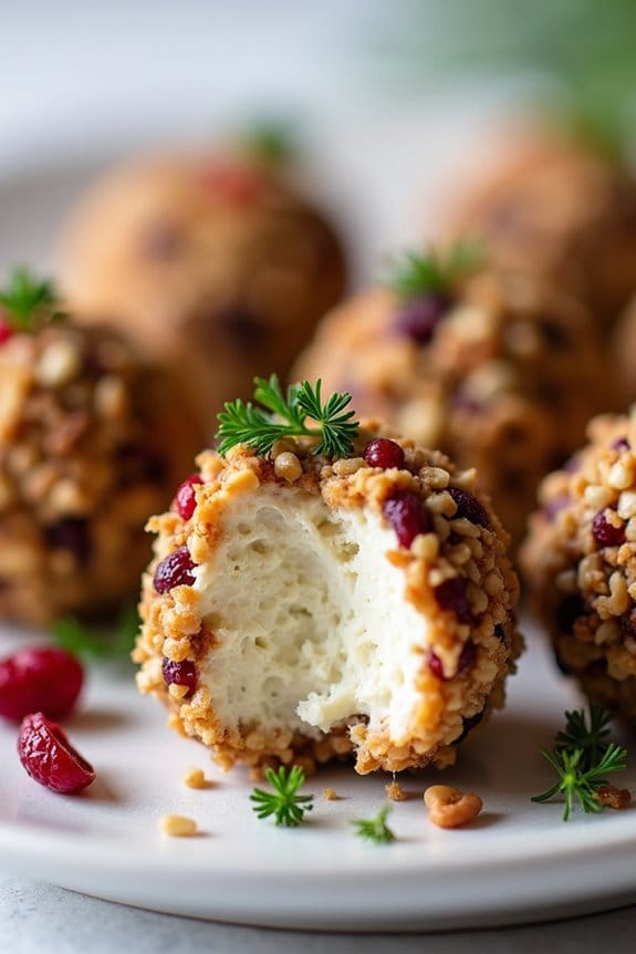 festive cheese ball bites