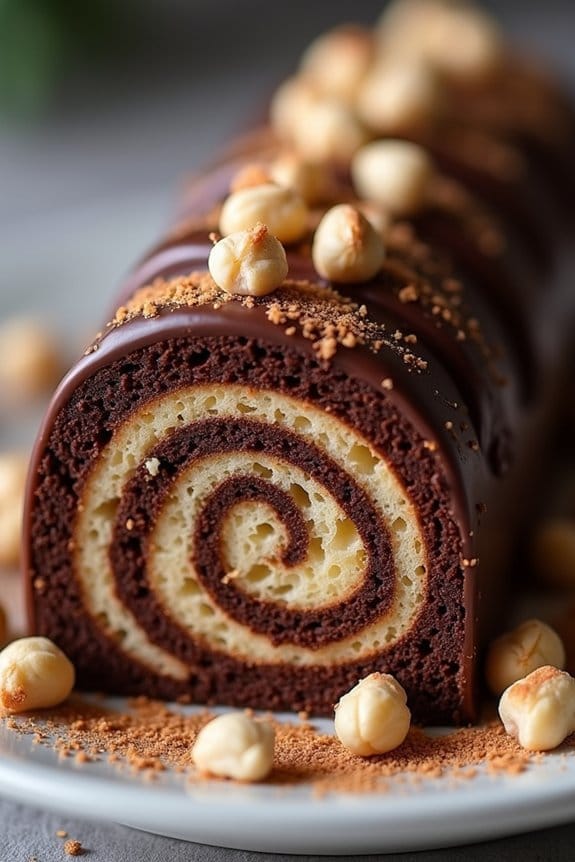 festive chocolate hazelnut cake