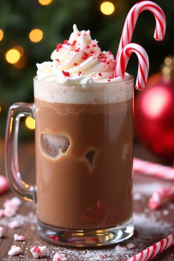 festive chocolate mint mocktail