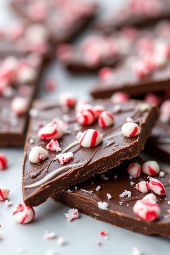 festive chocolate peppermint bark