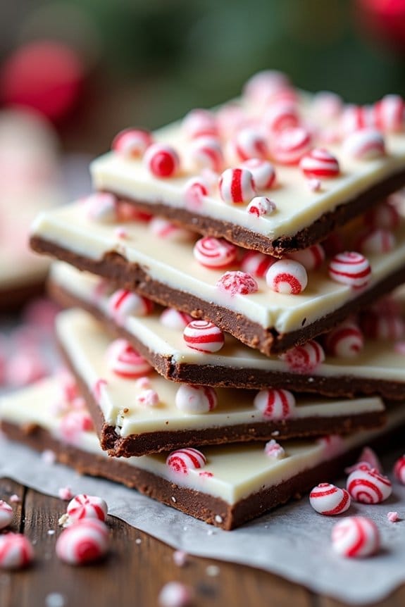 festive chocolate peppermint bark