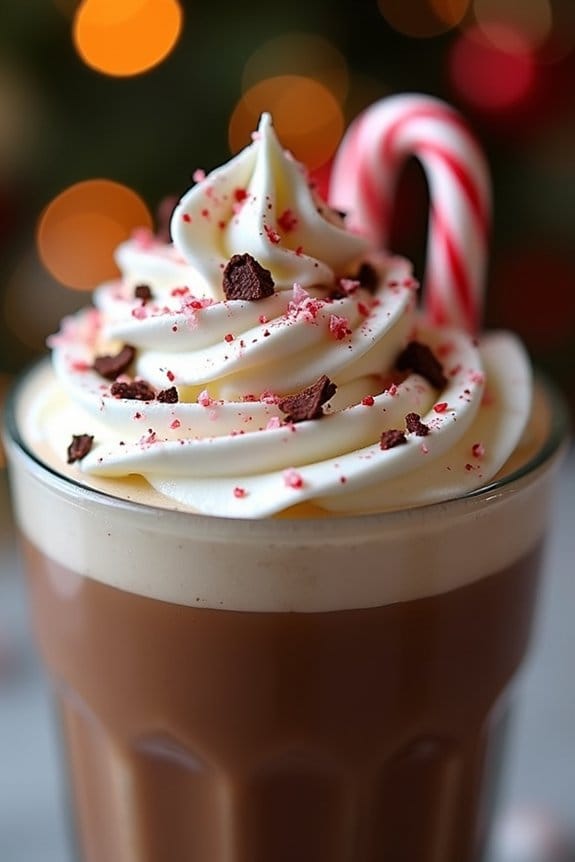 festive chocolate peppermint beverage