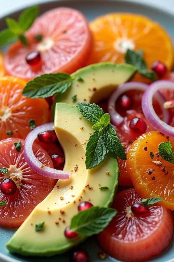 festive citrus avocado salad