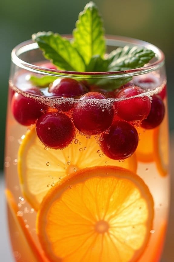 festive citrus cranberry sangria