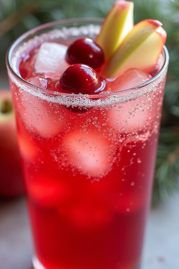 festive cran apple mocktail recipe