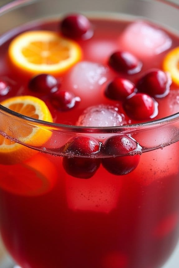 festive cranberry orange punch