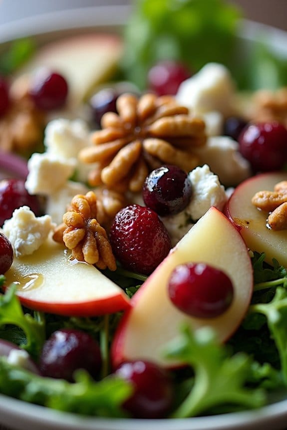 festive cranberry walnut salad