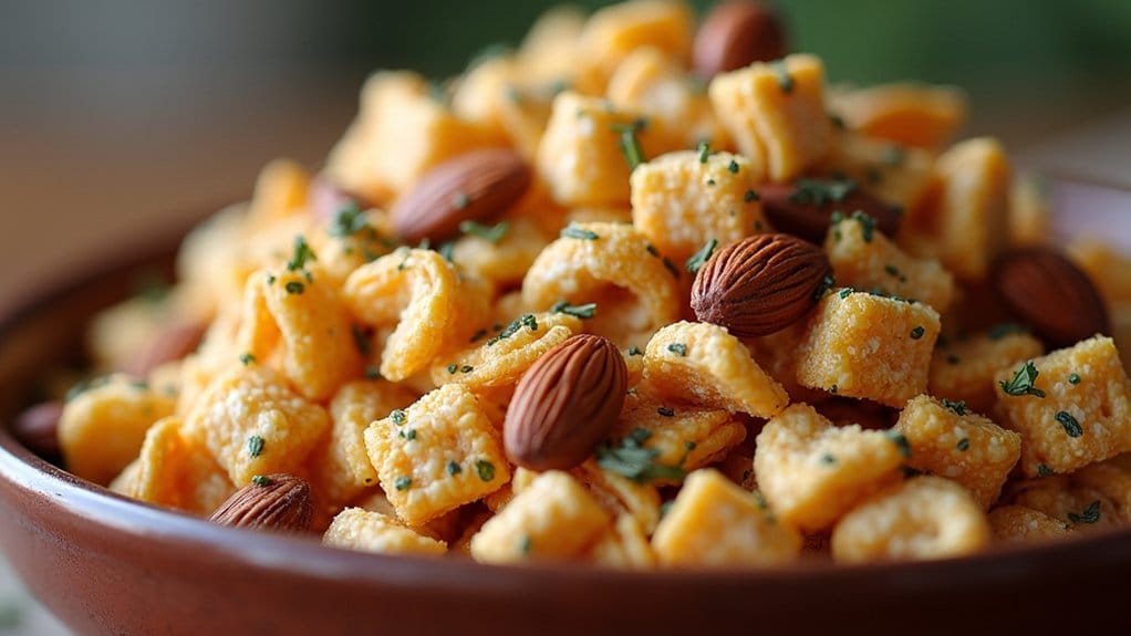 festive crunchy chex mix