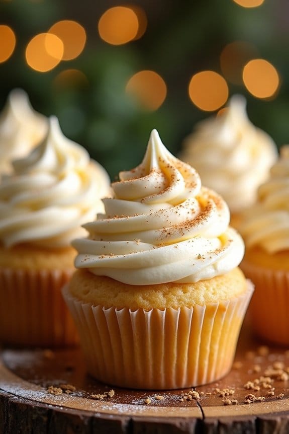 festive eggnog cupcake recipe