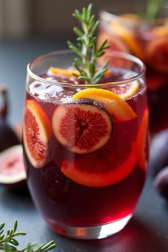 festive fig thyme sangria recipe