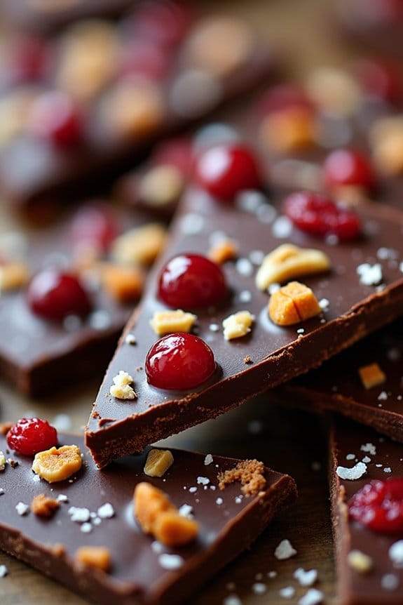 festive gingerbread chocolate bark