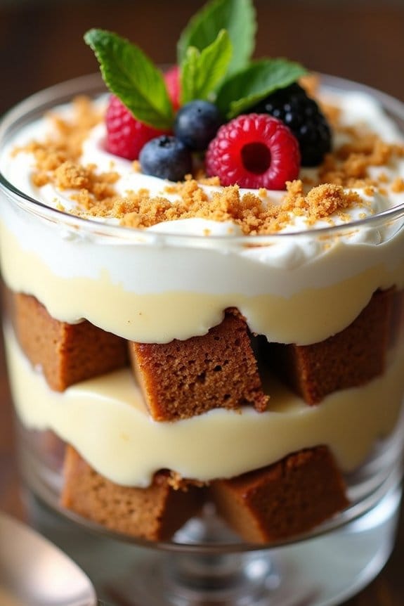 festive gingerbread trifle delight