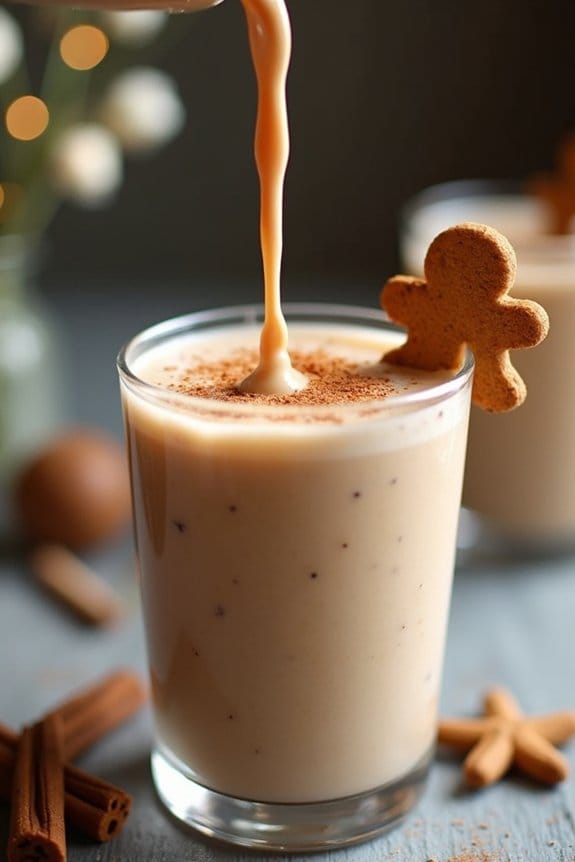 festive healthy gingerbread smoothie