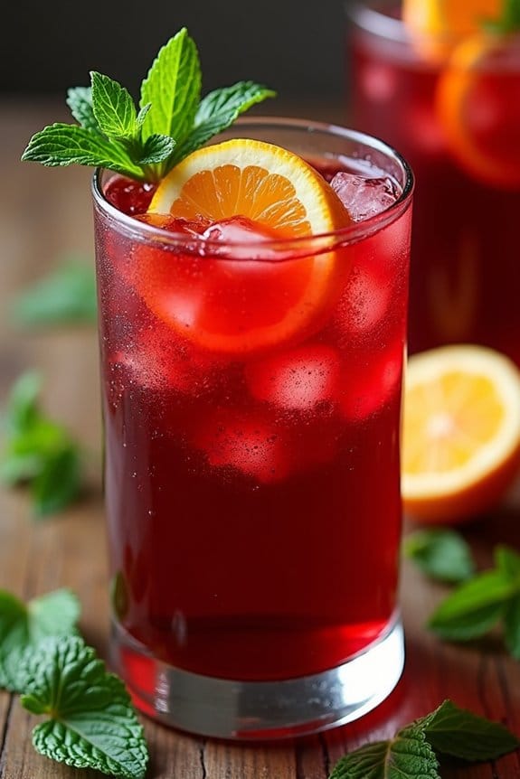 festive hibiscus mocktail recipe