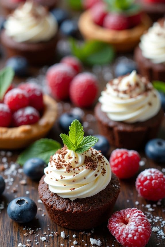 festive holiday dessert display