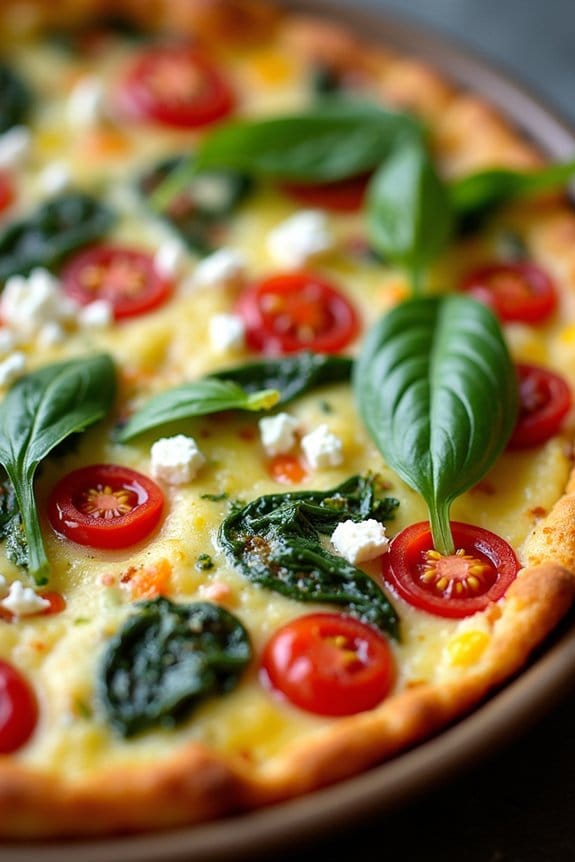 festive holiday veggie frittata