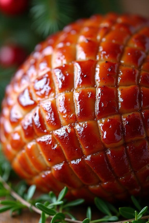 festive honey glazed ham