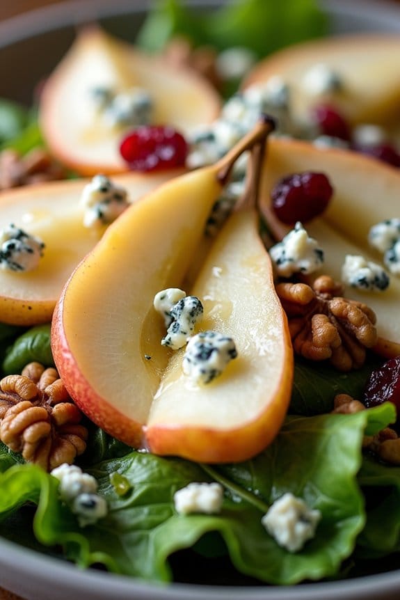festive pear walnut salad