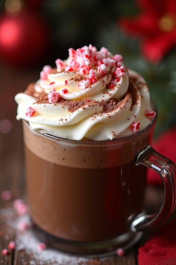 festive peppermint mocha beverage
