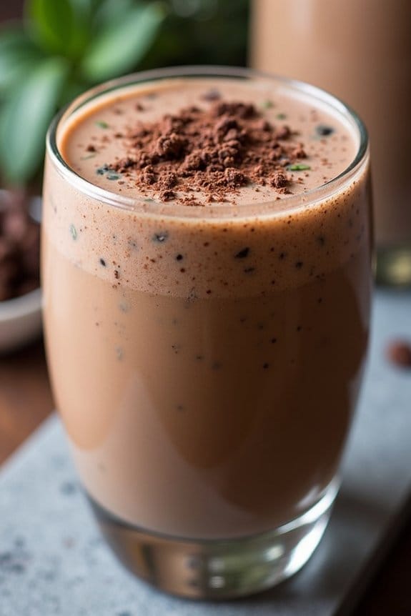 festive peppermint mocha smoothie