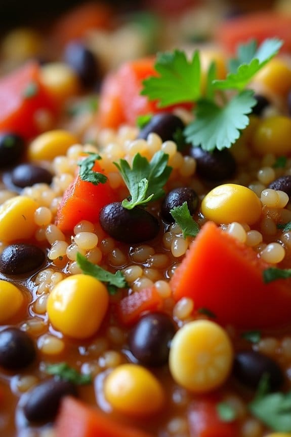 festive quinoa black bean stew