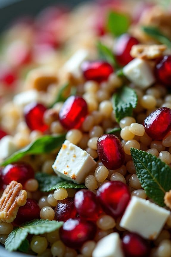 festive quinoa pomegranate salad