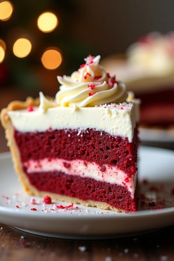 festive red velvet dessert
