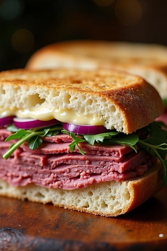 festive roast beef sandwiches